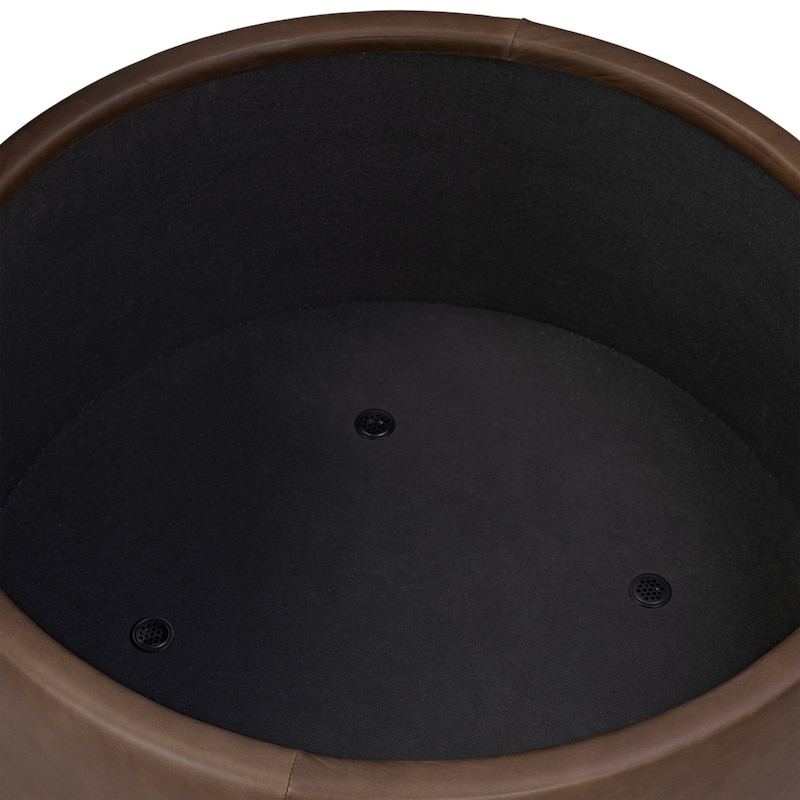 Poly & Bark Herve Storage Ottoman - Full Grain Genuine Italian Leather
