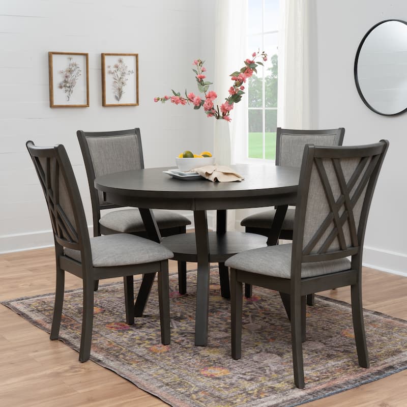 Candela 5PC Dining Set One Box - Grey