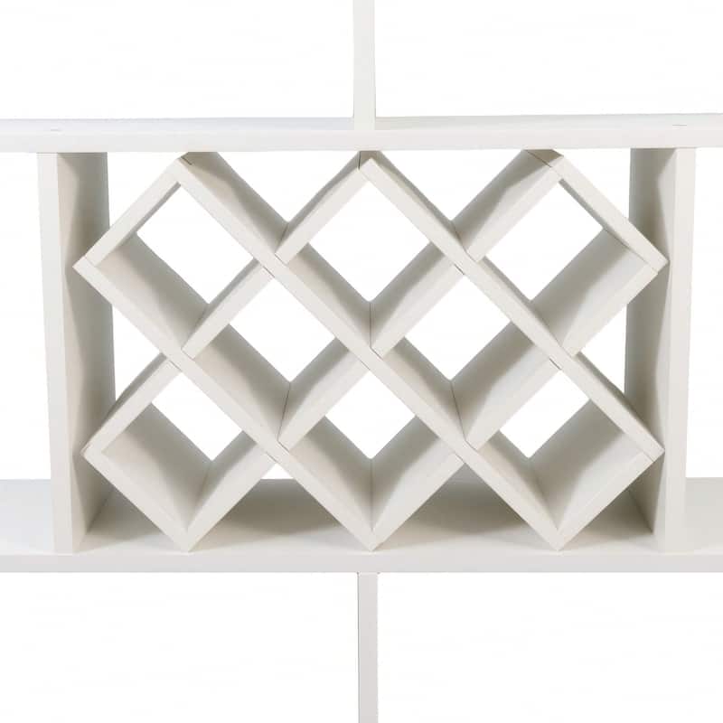 Cusp Barn Farmhouse Wooden Wall Mounted 3 Tier Bottle Wine Rack, Storage Rack with Wine Glass Holder for Home Bar Dining Room