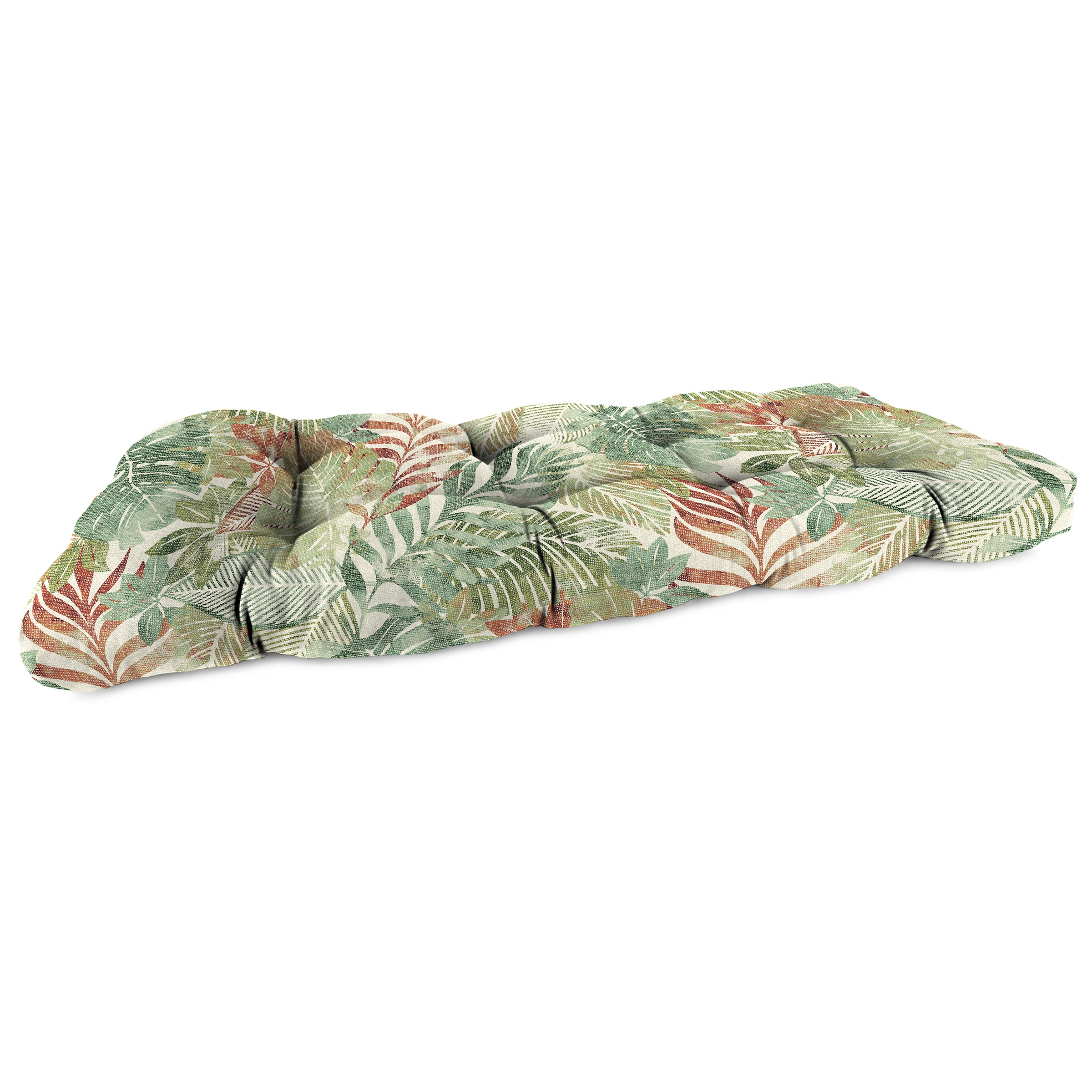 Wicker bench hot sale cushion