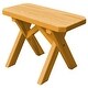 preview thumbnail 9 of 7, Pressure Treated Pine 2' Crossleg Bench Natural Stain