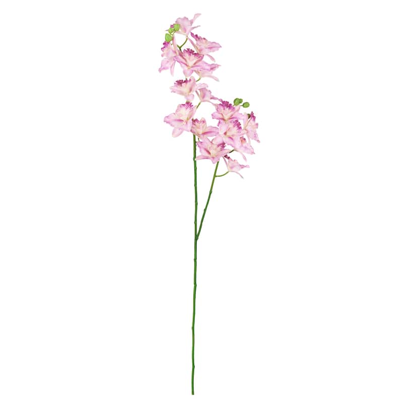 Set of 2 Lavender Artificial Cattleya Orchid Flower Stem Spray 35in - 35" L x 8" W x 4" DP