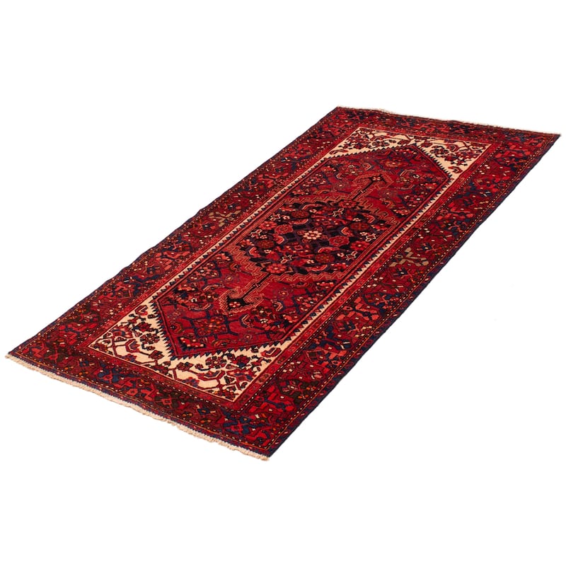 ECARPETGALLERY Hand-knotted Anadol Dark Red Wool Rug - 4'0 x 7'5