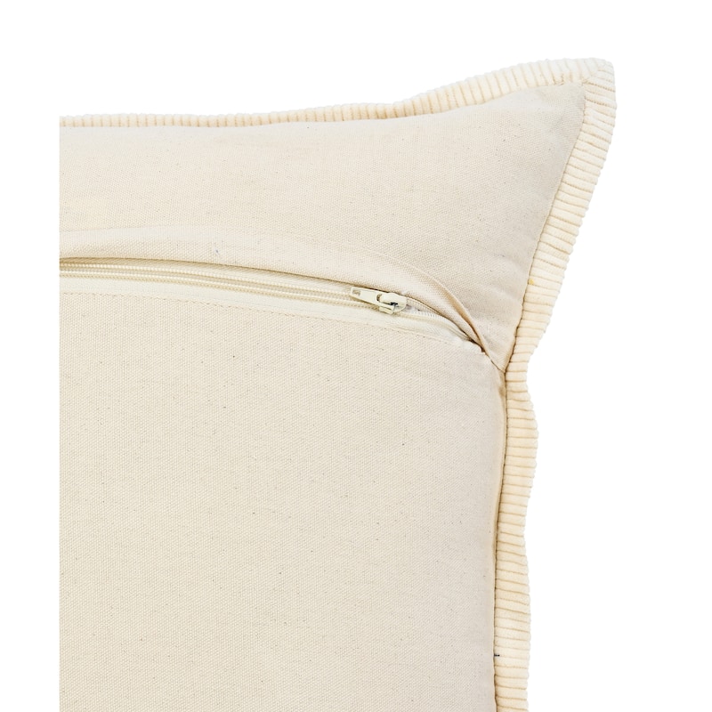 Sevita Neutral Gray Riviera Framed Throw Pillow