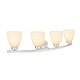 preview thumbnail 4 of 2, Aspen Creative Four-Light Metal Bathroom Vanity Wall Light Fixture, 28-3/4" Wide, Transitional Design in Satin Nickel