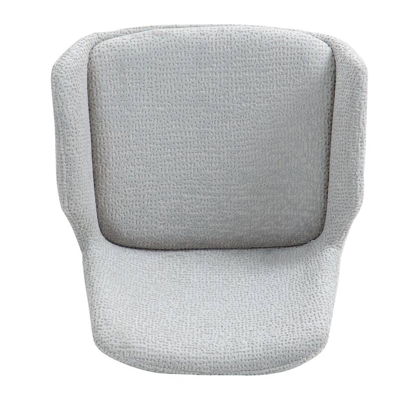 Modern Fabric & Metal Swivel Dining Chair, Set of 2