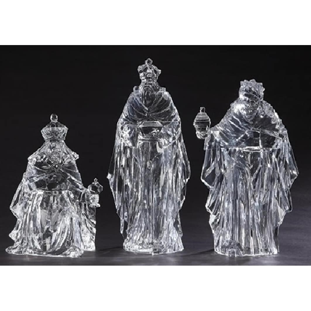 Shop 3-Piece Icy Crystal 3 Kings Christmas Nativity Figures 15