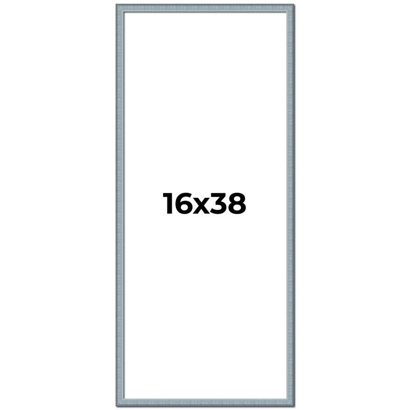 16x38 Frame Rustic Sky Blue Solid Wood Picture Frame | 0.75 Inch