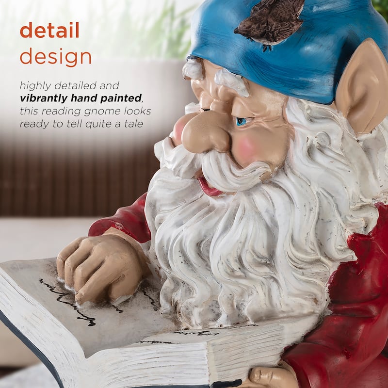 Gnome Folding Hands Looking Up Garden Statue