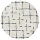 preview thumbnail 91 of 154, SAFAVIEH Arizona Shag Nevada 1.2-inch Thick Rug 6'7" Round - Ivory/Slate