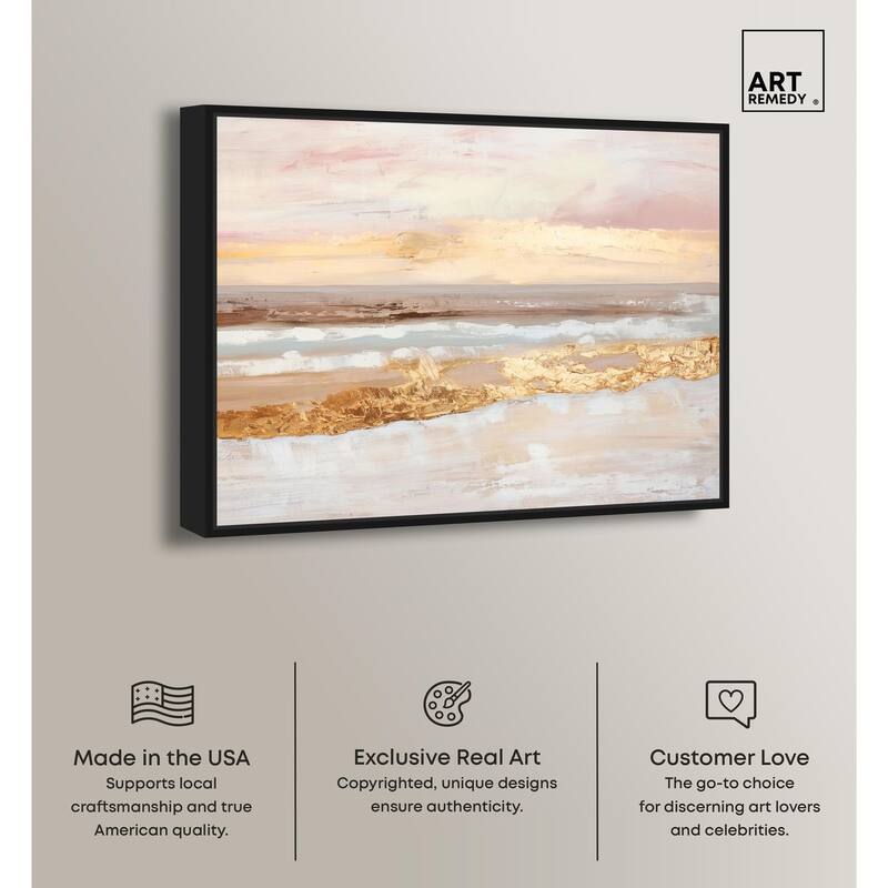 Rose Gold Coast Canvas by Art Remedy