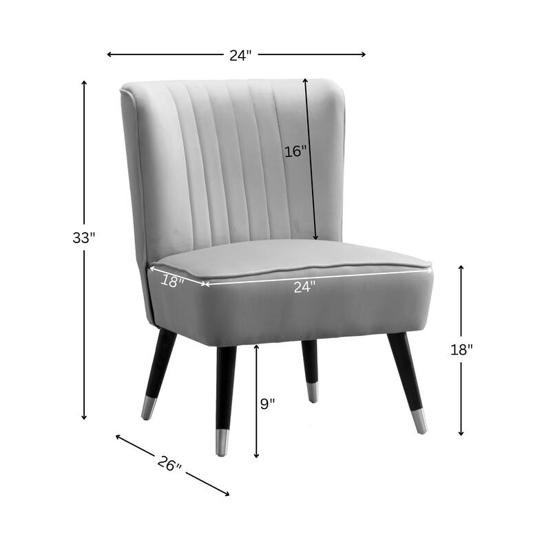 Upholstered Chair Gold Side Chair Lobby Chair Leisure Chair Armless Chair Corner Chair for Living Room