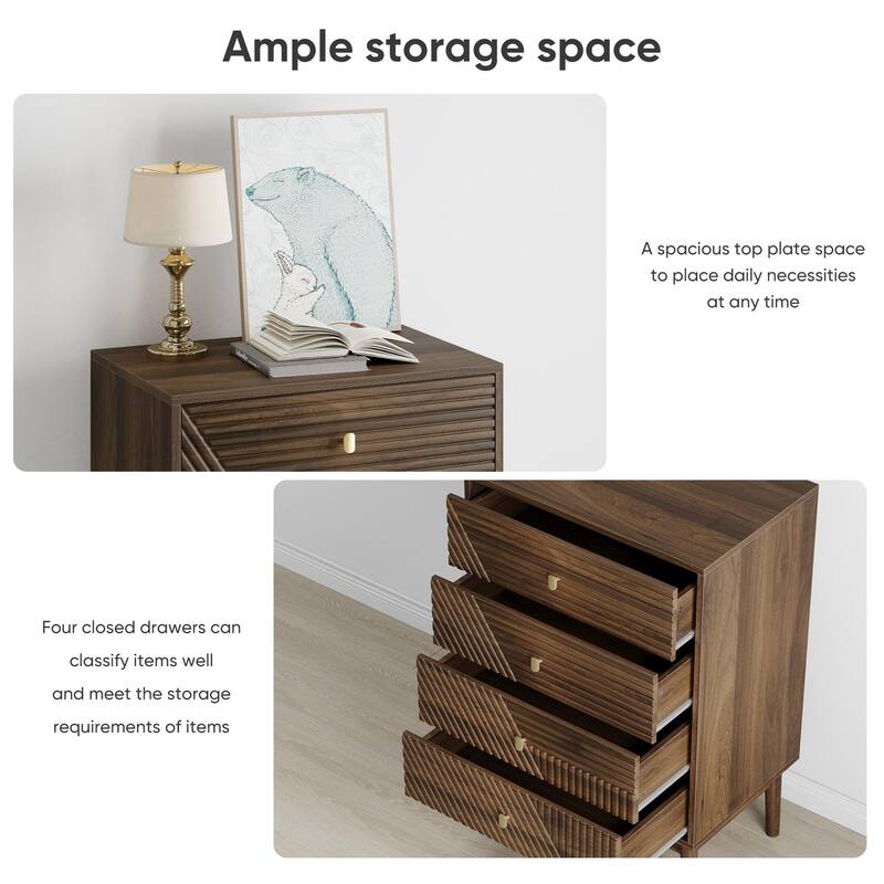 4 Drawer Dresser, Modern Wardrobe Dresser Chest Of Drawers, Wooden Storage Storage Cabinet, Dresser Storage Cabinet
