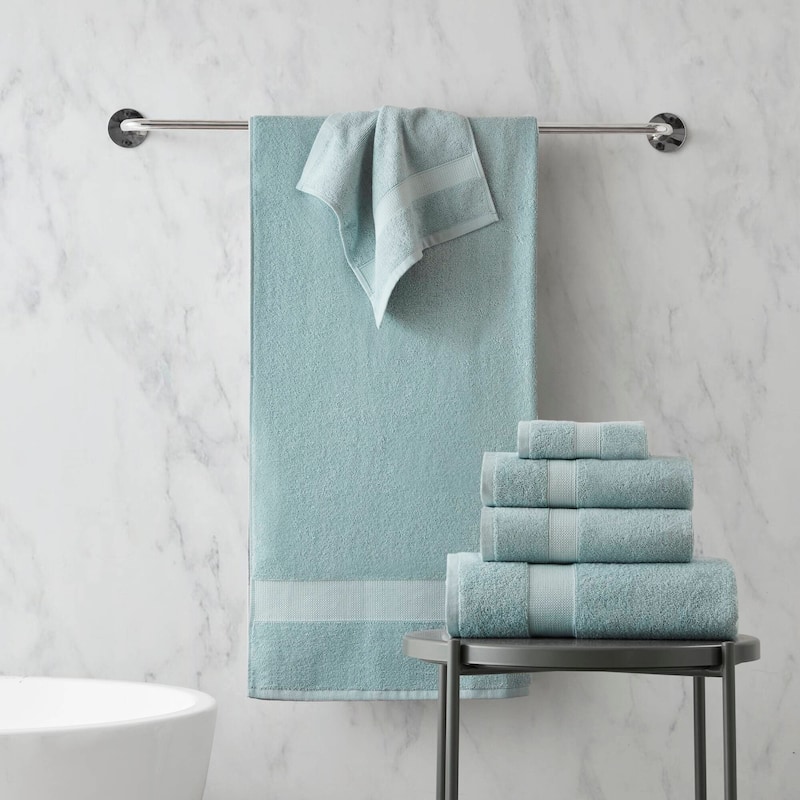 Chelsea Square Premium Turkish Cotton 500GSM Plush 6pc Towel Set - 6-Piece - Seafoam
