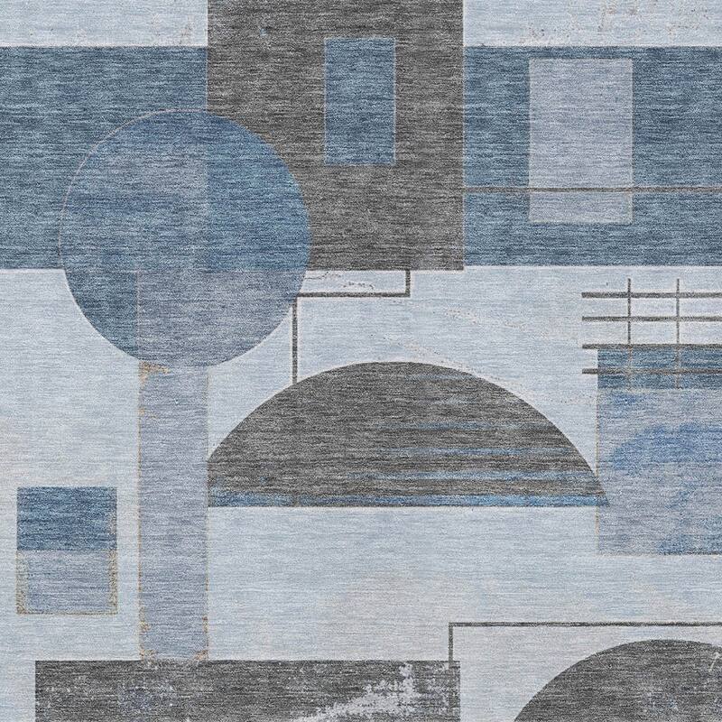 HomeRoots Geometric Modern Rectangle Outdoor Rug