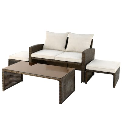 Norton Collection 4-Piece All-Weather Conversation Set by National Tree Company - 46 inches