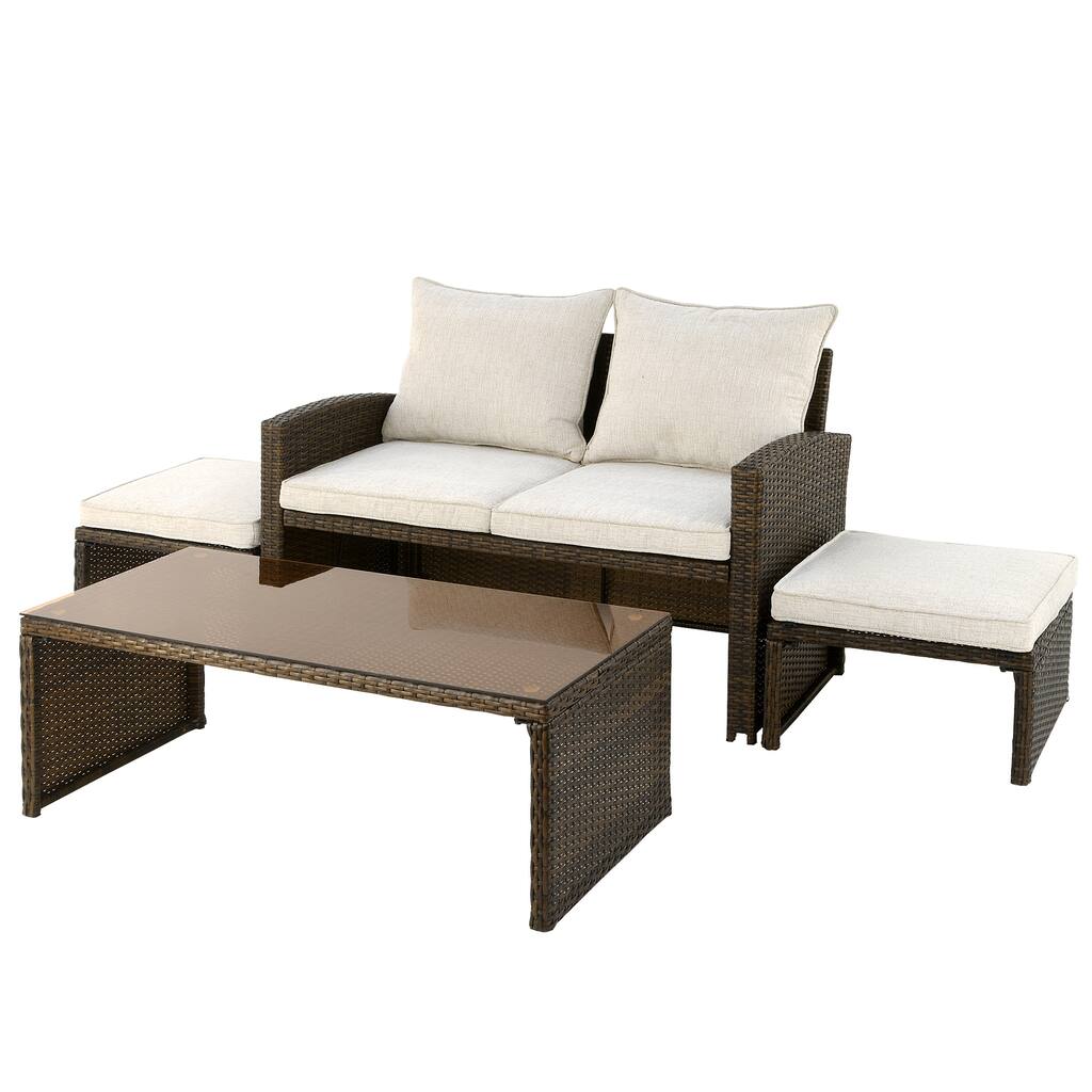 Norton Collection 4-Piece All-Weather Conversation Set by National Tree Company - 46 inches