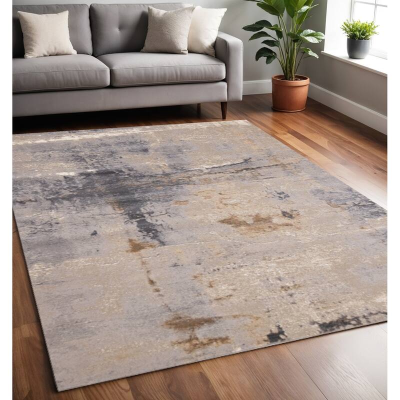 HomeRoots Abstract Modern Rectangle Area Rug - 5' X 8' - 5' X 8'