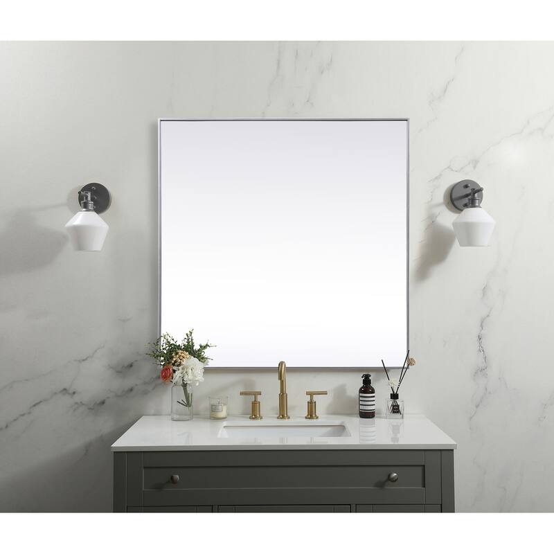 Indigo Home Metal Frame Square Mirror 48 inch