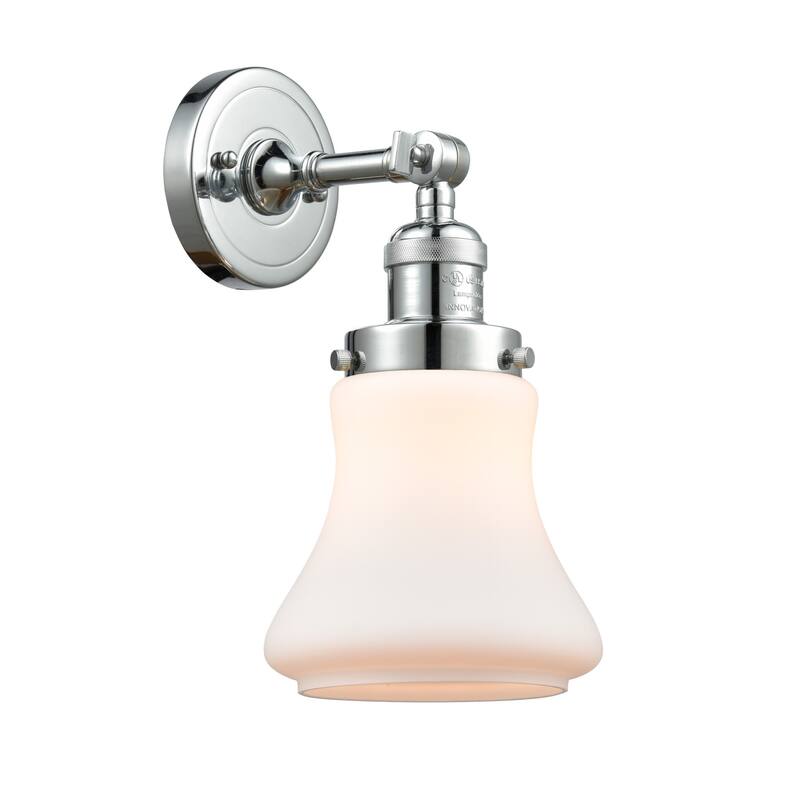 Innovations Lighting Bellmont Single Light 11" Tall Bathroom Sconce - Polished Chrome / Matte White