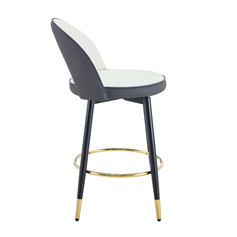 360°Rotatable Upholstered Bar Chair Side Chair Set Of 2