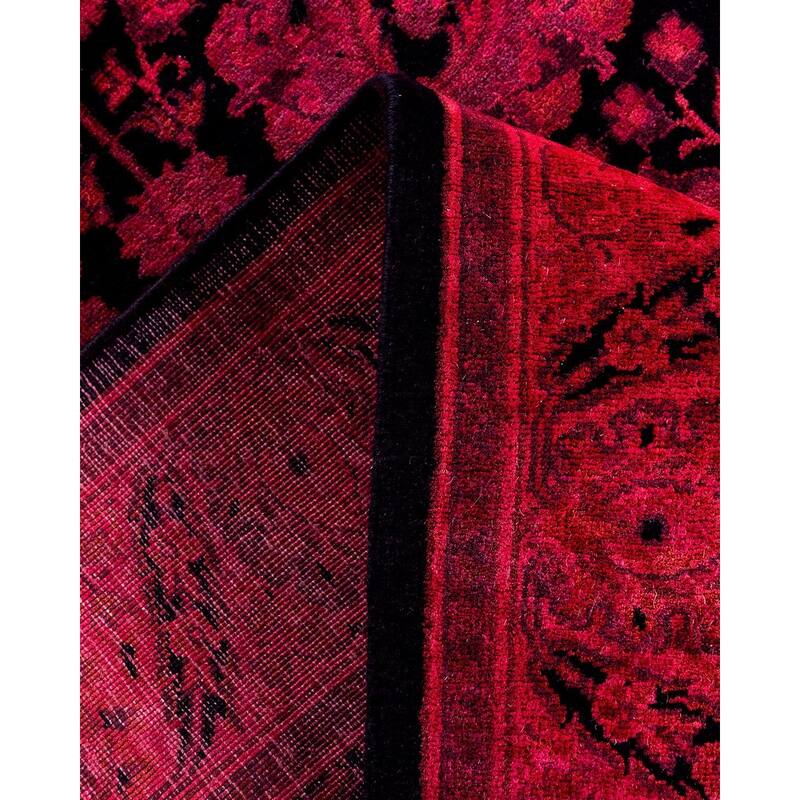 Contemporary Overdyed Wool Hand Knotted Runner - 2' 7" x 12' 6"