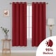 preview thumbnail 51 of 72, Deconovo Solid 52 Width Curtains Panel Pair(2 Panel) 52x72 Inch - True Red