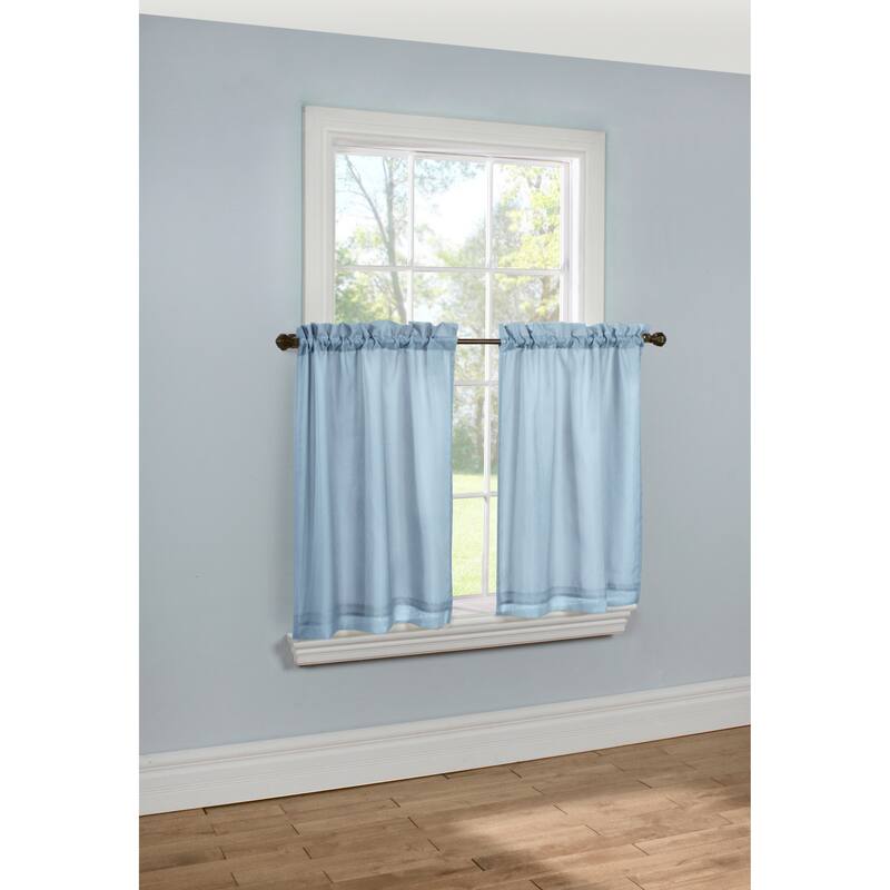 ThermaVoile Rhapsody Lined Rod Pocket Tailored Tiers and Valance