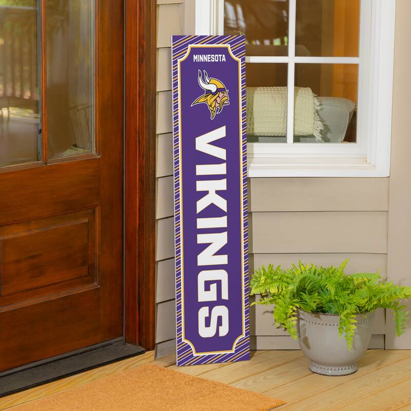 47" Double Sided Seasonal Porch Leaner, Minnesota Vikings - 47" x 11.25"