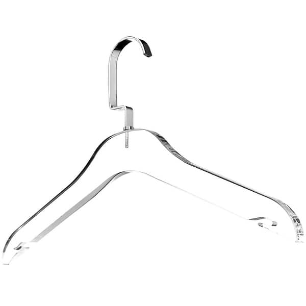 100 Pack White Plastic Hangers Standard Thick Clothes Hangers with Double  Hooks