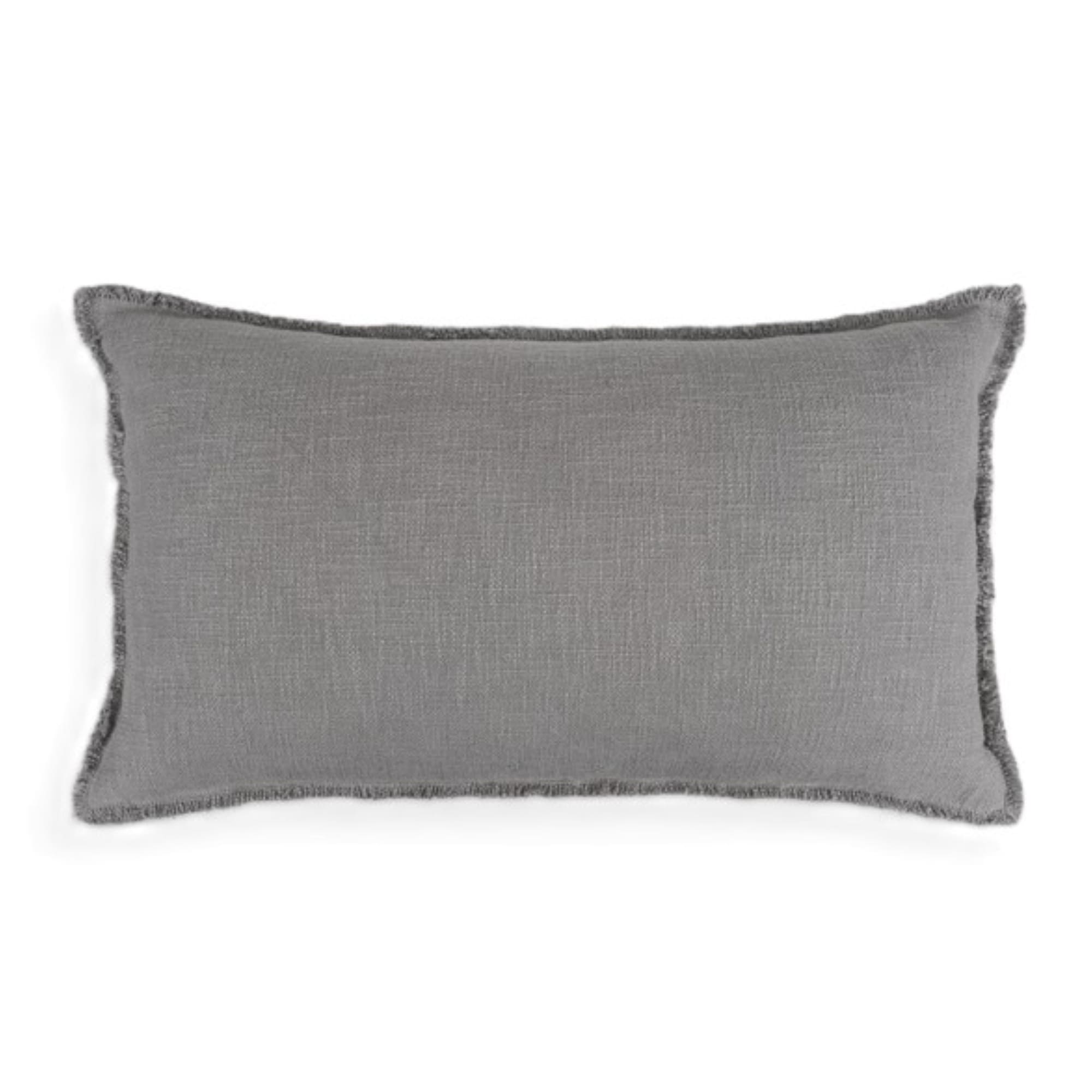 OSR NS Textured Frayed Edges Lumbar Pillow Cover