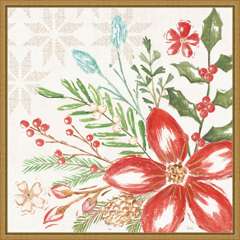 Elegant Holiday III by Veronique Charron Framed Canvas Wall Art Print