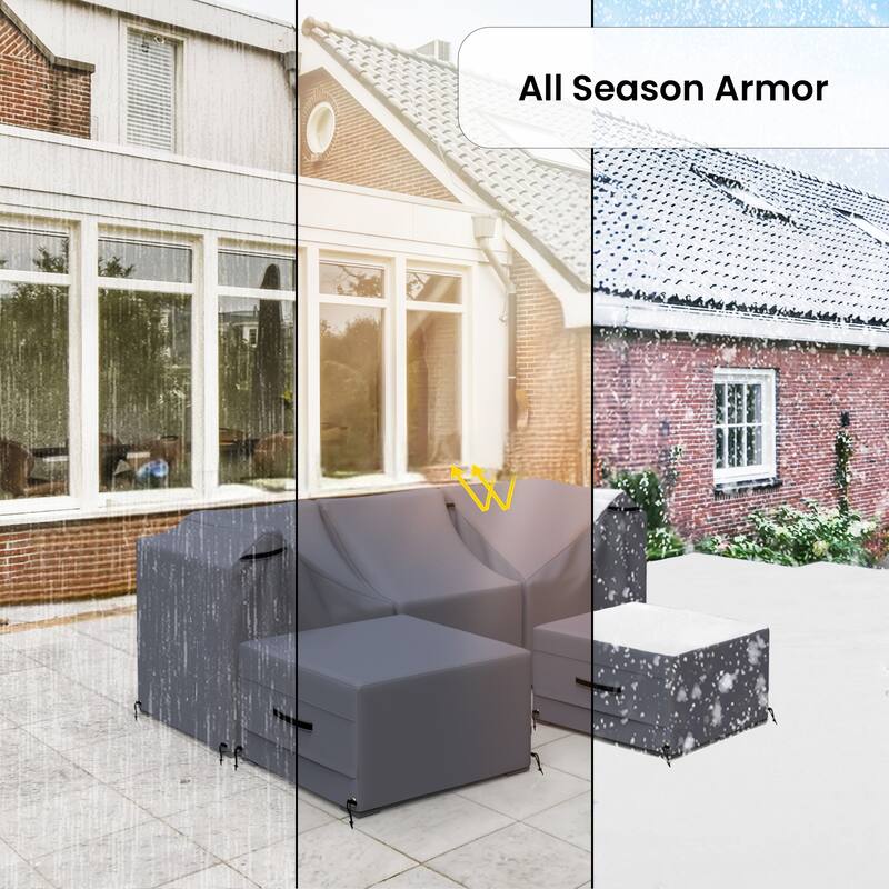 Forever Patio Outdoor Conversation Set Furniture Cover ( Set of 5 ) - 28 x 26 x 26