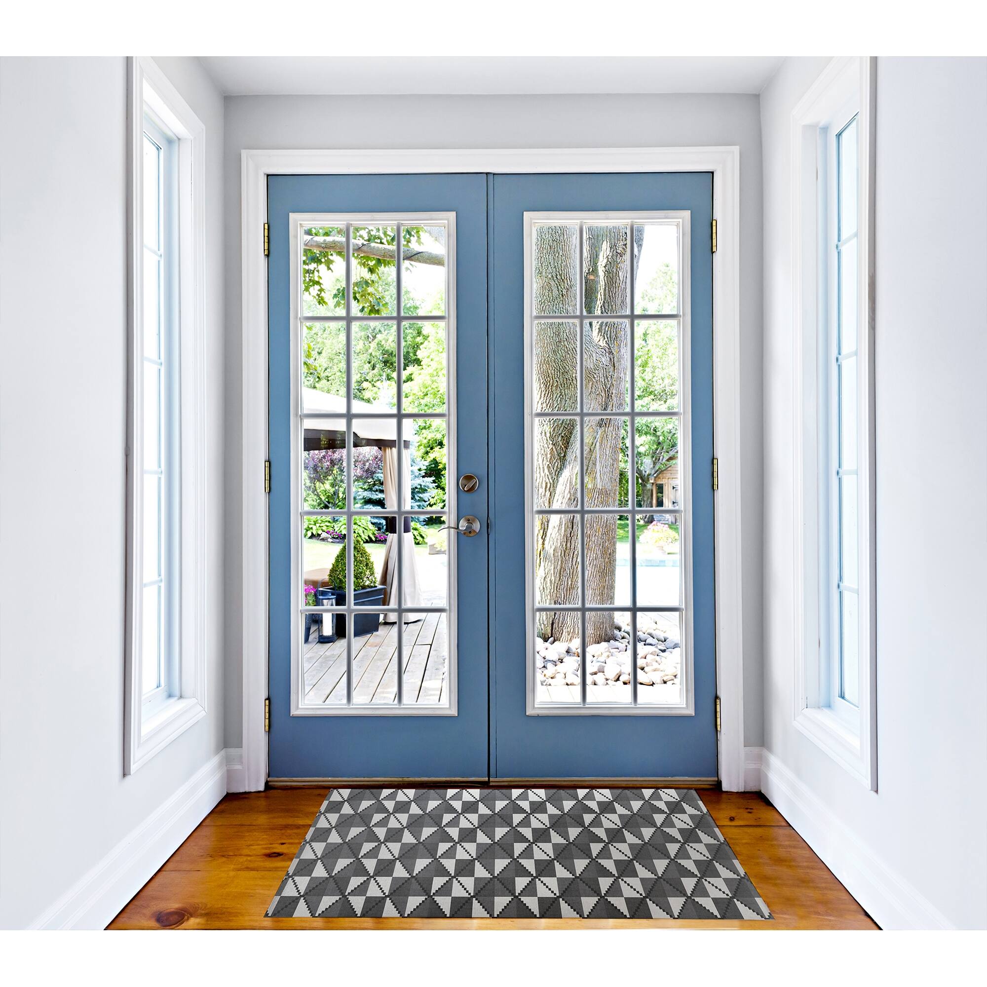 CANE BLACK AND WHITE Doormat By Kavka Designs Bed Bath & Beyond