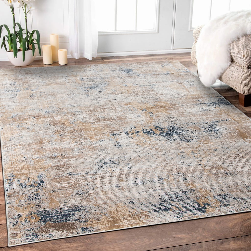 The Gray Barn Longleat Modern Abstract Polyester Blend Area Rug