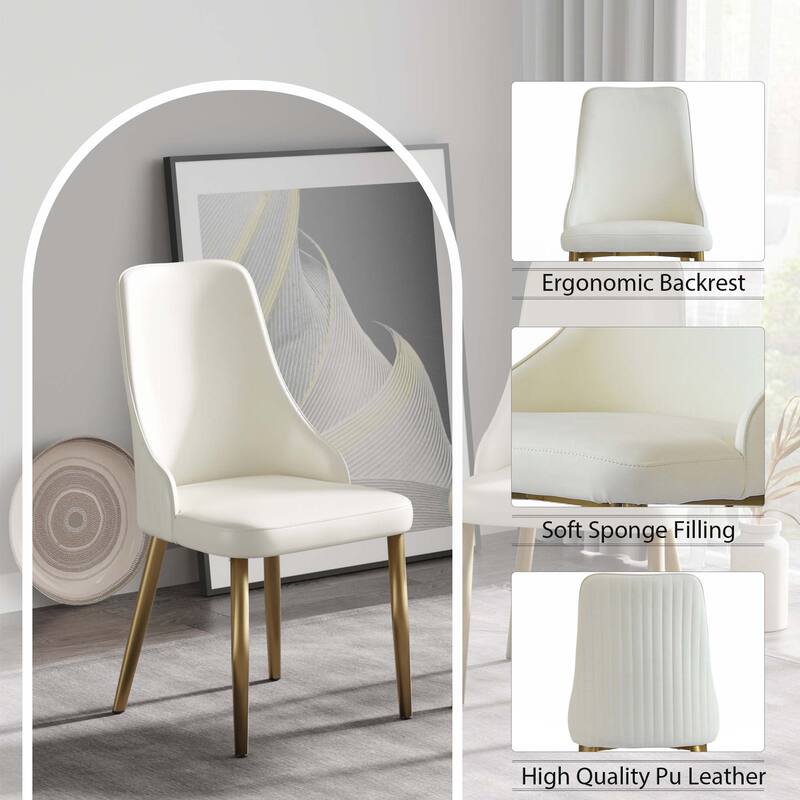 Pu Sponge-Filled Dining Chair(Set Of 2)