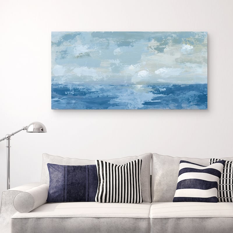 Silver Blue Sea by Pamela Munger Canvas Art Print