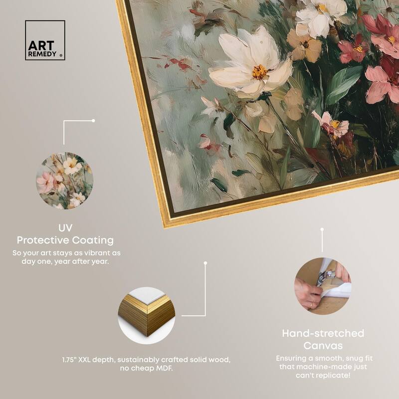 Vintage White Whispers Canvas by Art Remedy