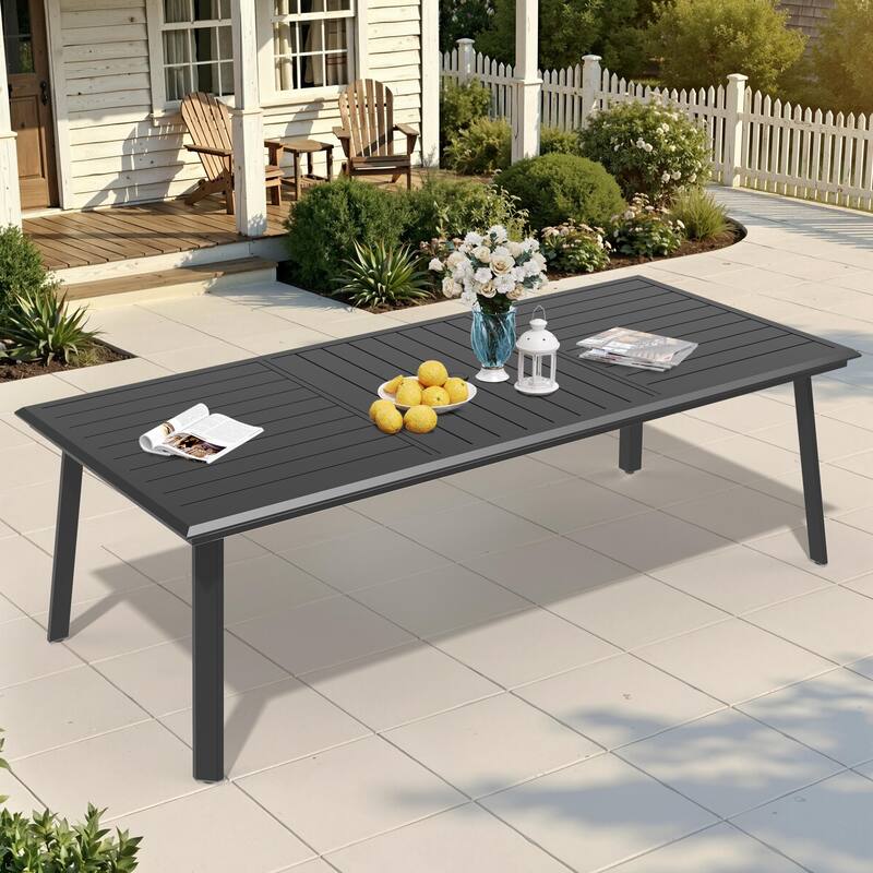 Outdoor Patio All-Weather Aluminum Dining Table for 8-12 Person