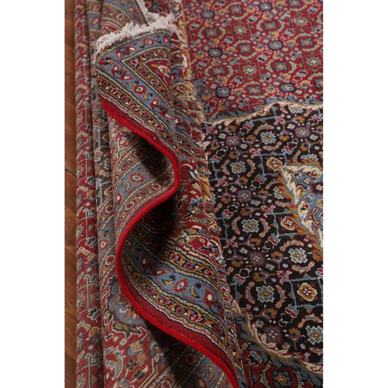 Red Geometric Tabriz Turkish Area Rug Machine Made Carpet - 9'7" x 12'7"