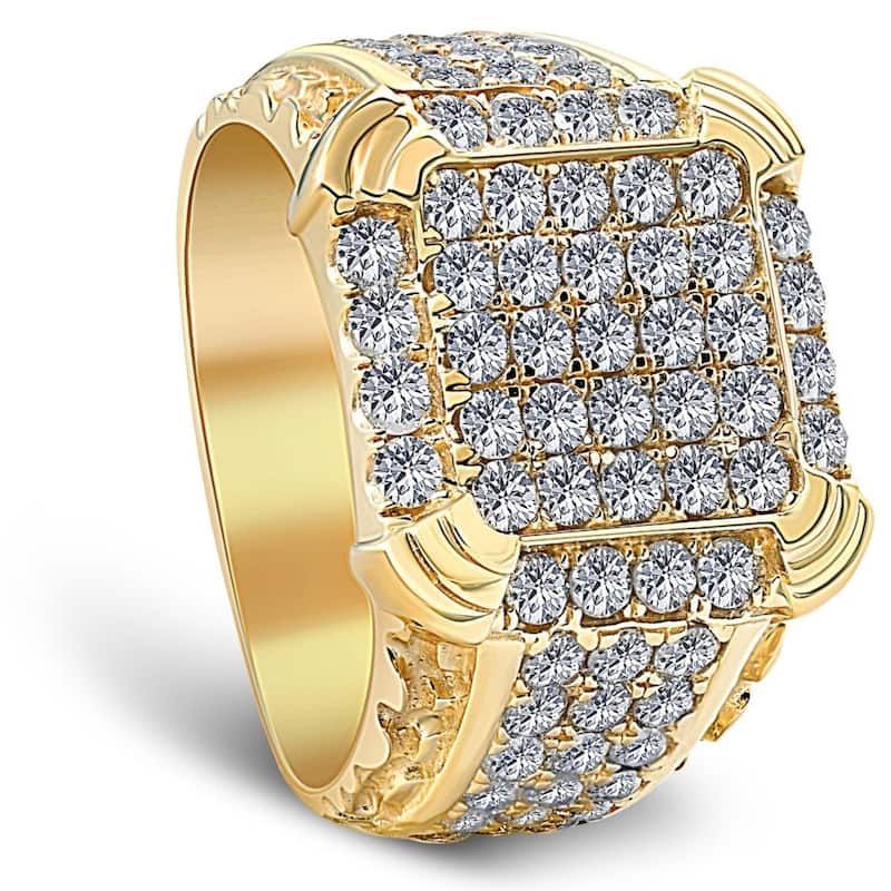2Ct Men's Diamond Ring in Gold Lab Grown