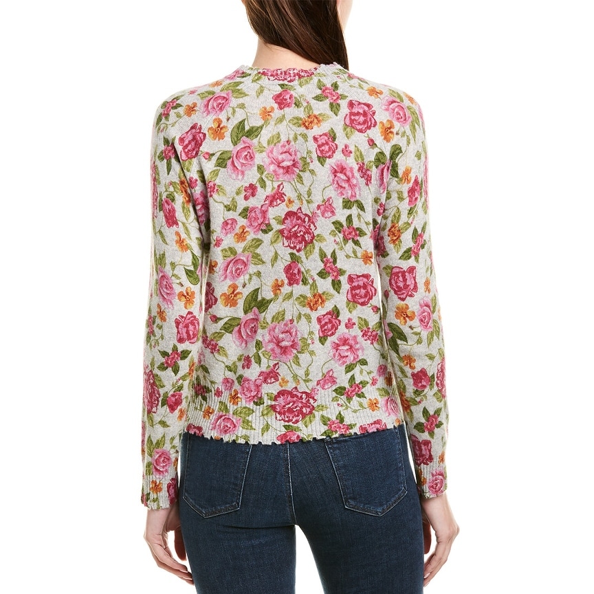 Minnie Rose Printed Cashmere Sweater Size XS Minnie Rose Printed Cashmere Sweater Size XS