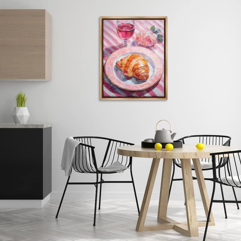 Stupell Pastel Brunch Meal Framed Floater Canvas Wall Art Design By Lil' Rue