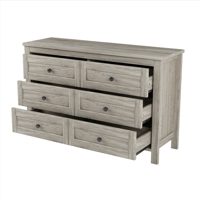 3/4-Piece Bedroom Sets Queen/Full Size Platform Bed w Storage/LED Nightstands Dresser Gray/Black/Antique