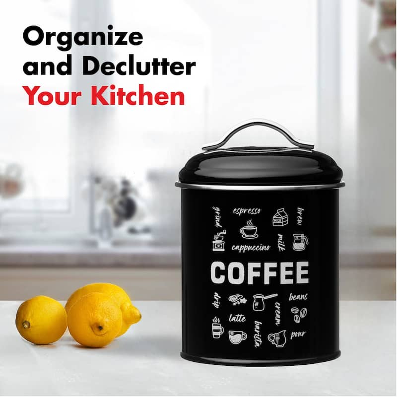 Amici Home Coffee Fix Metal Coffee Canister 36 Ounce - 36 oz