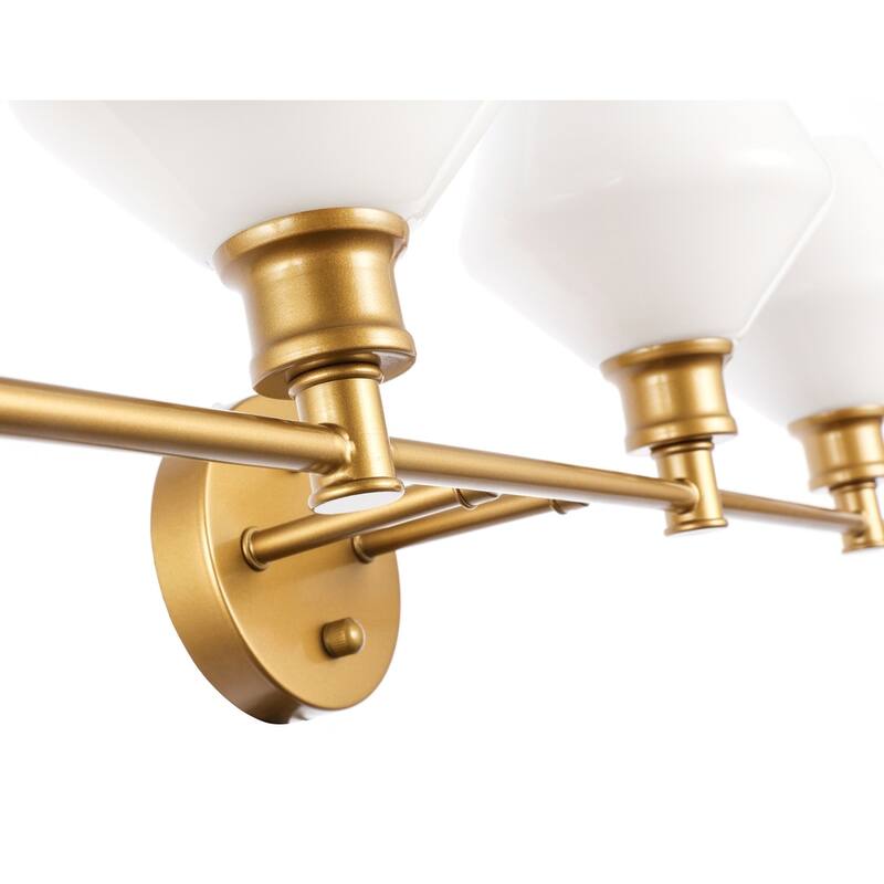Gwyneth 4-light Contemporary Frosted Glass Vanity Light