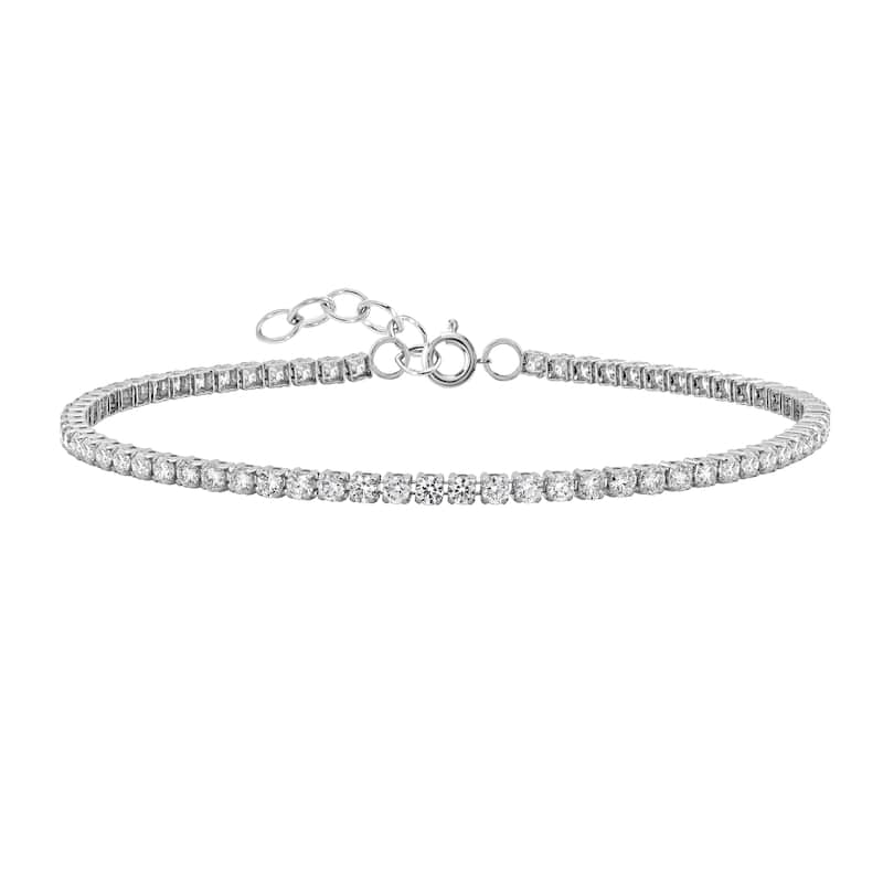 Auriya 14K Gold Lab Grown Round Diamond Tennis Bracelet 1.00 to 4.00ct. tw. (E-F VS)