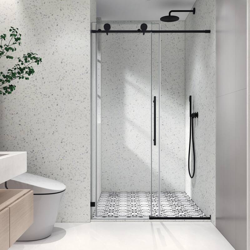 Frameless one fixed and one shifted Shower Door
