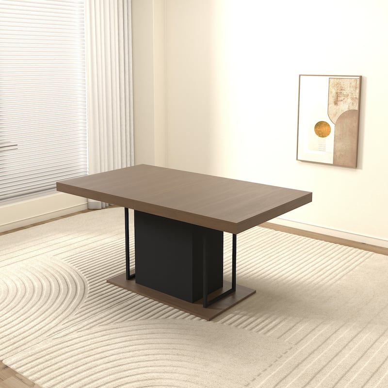 Rustic Extendable Dining Table for 6-10 People