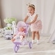 preview thumbnail 2 of 7, Olivia's Little World - Baby Doll Jogging Stroller - Purple / Stars - 21" L x 13" W x 21.26" H